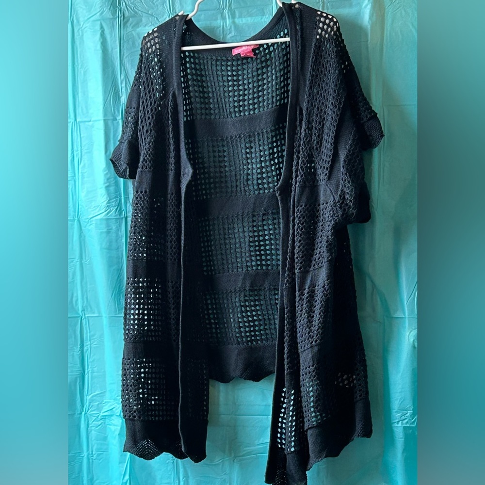 Woman Within Black Cardigan 4X